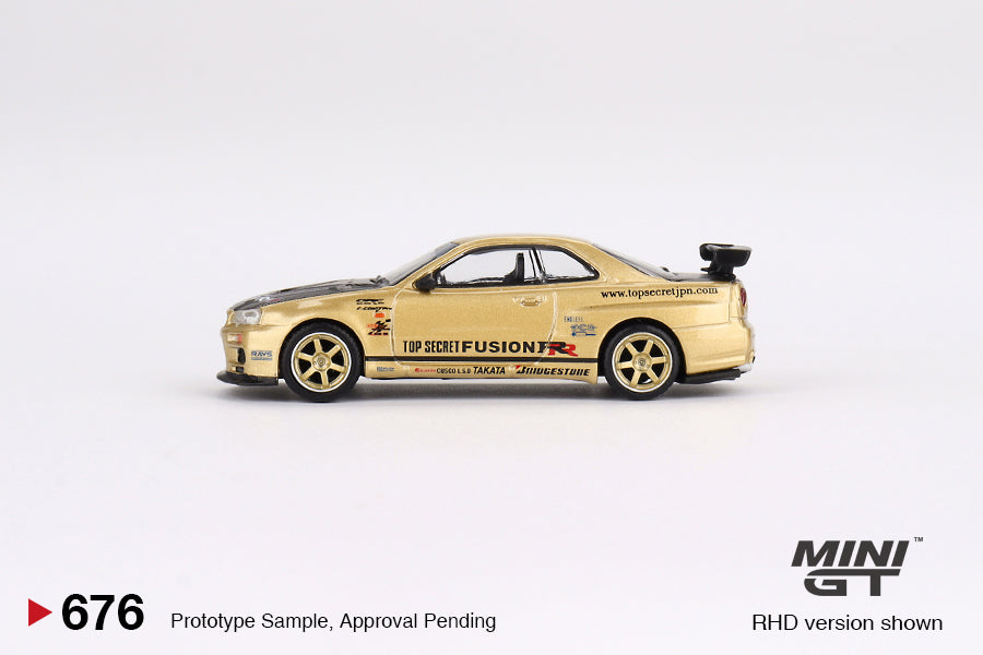 Nissan Skyline GT-R (R34) Top Secret Top Secret Gold Japan Exclusive RHD 1:64